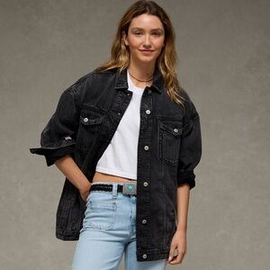 AE oversized boyfriend denim jacket